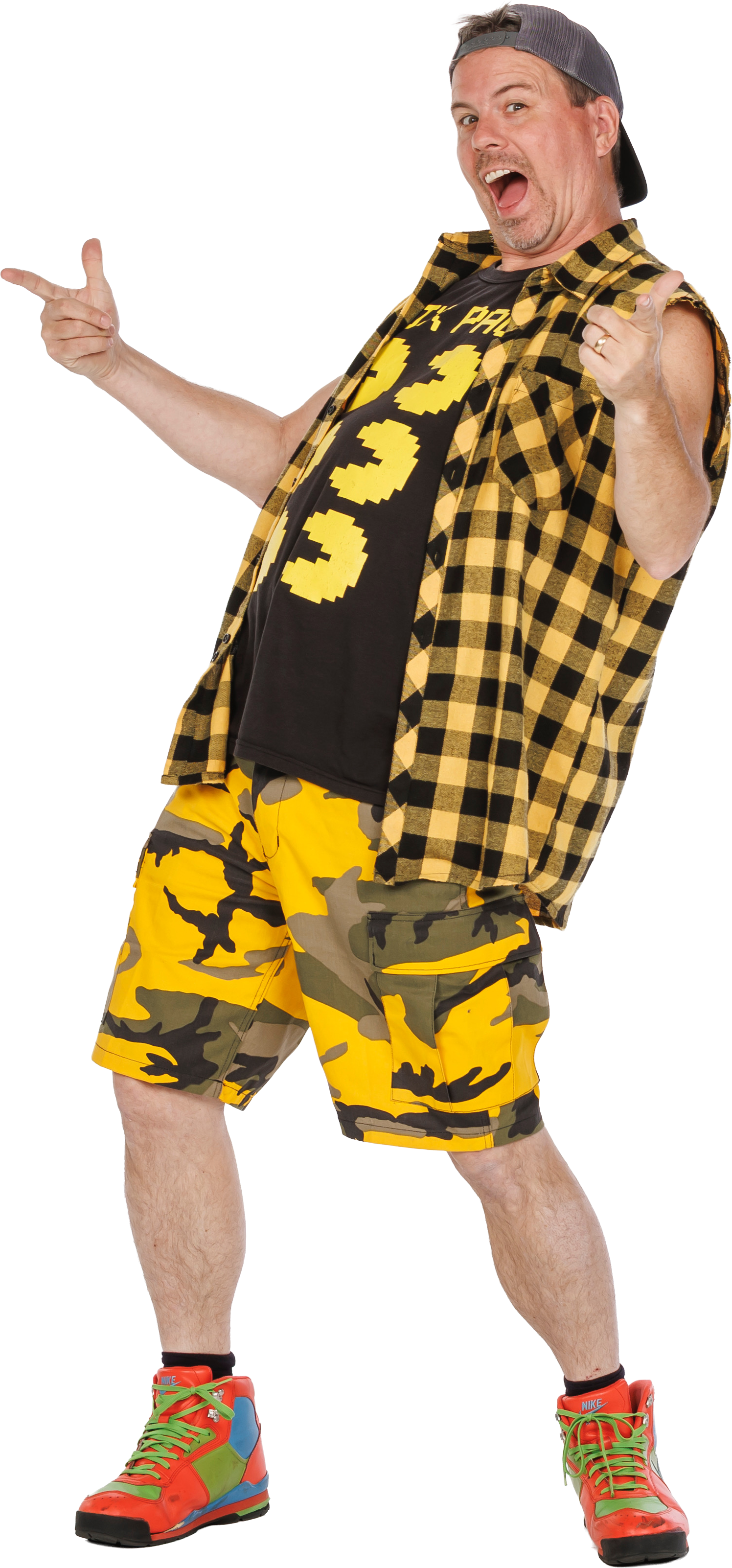 MayHam in an energetic full-body pose